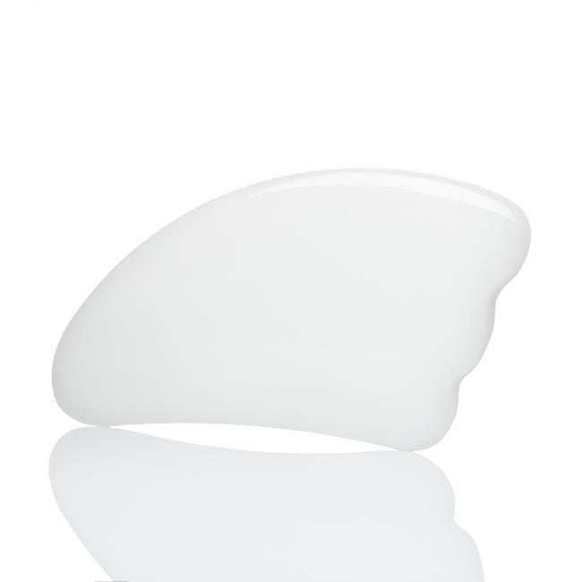 Скляний інструмент для масажу обличчя Gua sha №1